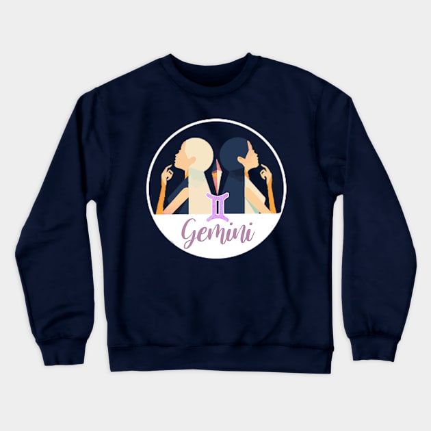 Gemini Crewneck Sweatshirt by Kiroiharu